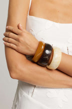 Ocano Resin Irregular Bracelet – Brown Statement Bracelet