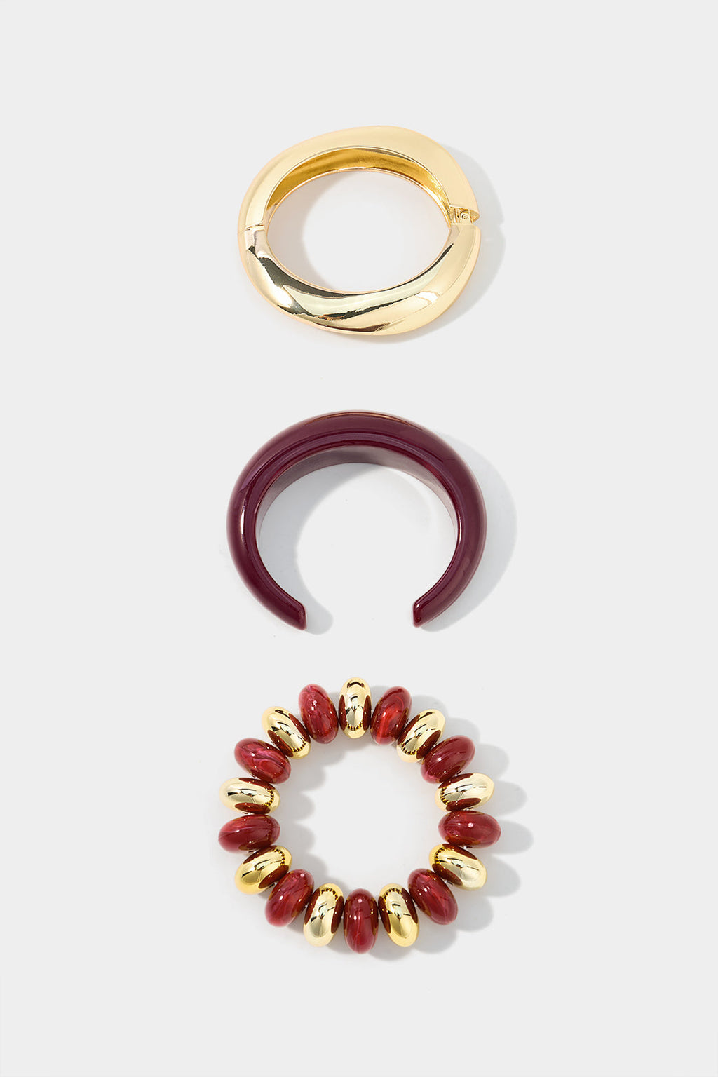 Ocano Alloy Irregular Bracelet – Red Chunky Bracelet